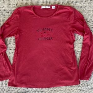 Tommy Hilfiger Red Long Sleeve Shirt